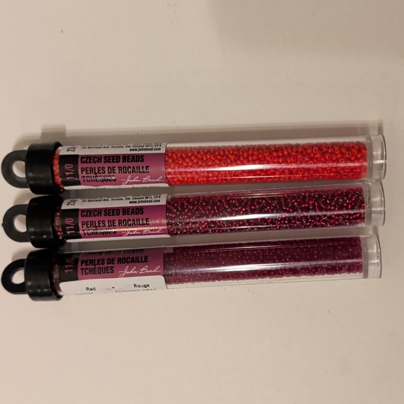 John Bead Czech Glass Seed Beads sz 11/0 Solid Rainbow Color Lot 34 Tubes - Picture 2 of 9